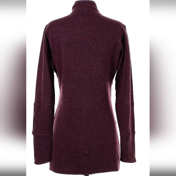 Title Nine wool purple swacket S Small 4 6 8 zip tunic sweater jacket EUC - Picture 2 of 2